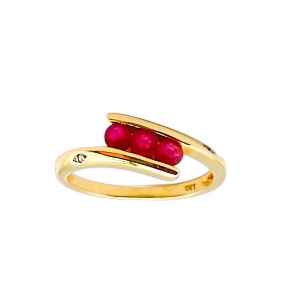 Anillo Trilogy-Oro 18k-Piedra Rubi-AN9511 conpiedra