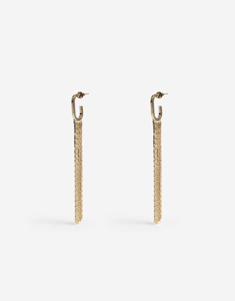 Aros Colgantes Largos Metal Aros Colgantes Largos Metal - Dorado