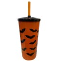 VASO HALLOWEEN MURCIÉLAGO 0,6 LTS NARANJA