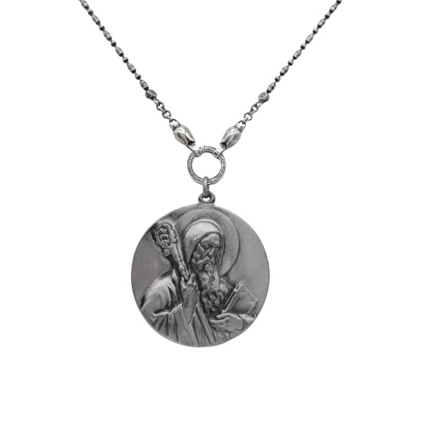 Dije San Benito-Plata 925 quemada-Sin Piedra-CP3121 sinpiedra