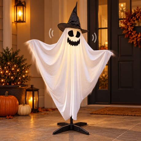 Fantasma decorativo 190cm con música y luces Blanco