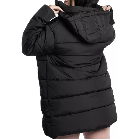 Campera Abrigo Topper Parka Imperm C/ Capucha Dama Negro