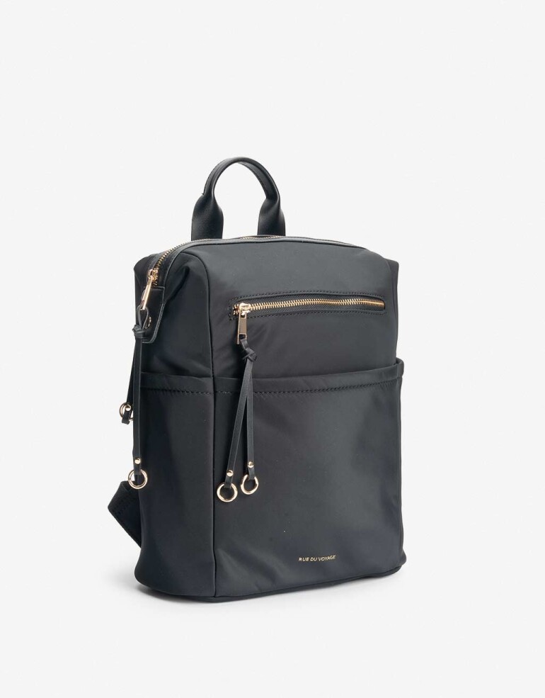 Mochilas Urbanas Mochila Con Cierre Y Bolsillos - Negro