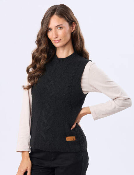 CHALECO TEJIDO Negro