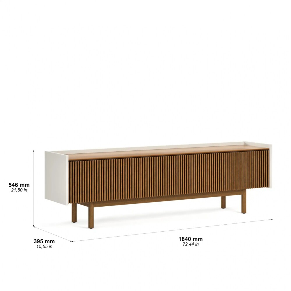 Rack de TV Dune Ripiado 1.8 - Linea Manhattan Off White