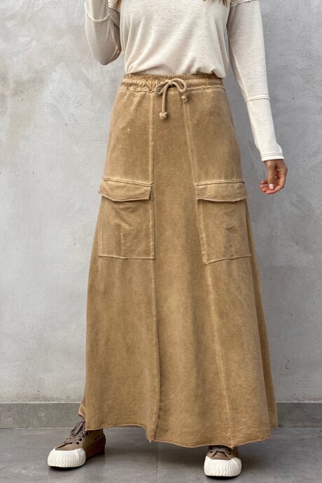 POLLERA OLIVIA CAMEL