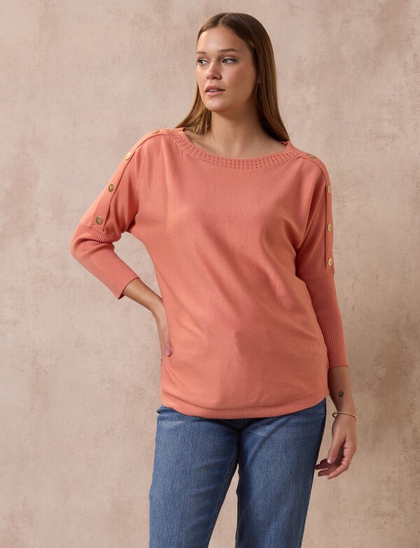 Buzo Botones CORAL