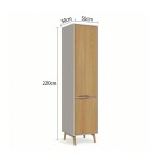 PANELERO - DESPENSERO 2 PUERTAS LINEA WOOD GRIS