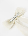 Hebillas Francesas Metal Hebilla Francesa Con Moño Y Strass - Blanco Crema