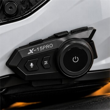 Intercomunicador Bluetooth X15 Pro para Casco de Moto Negro