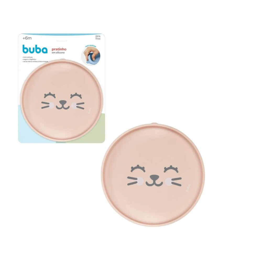 Plato silicona ventosa BUBA OSO Salmon