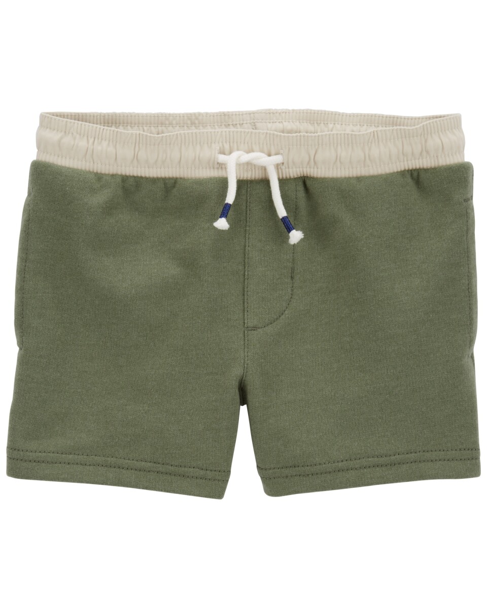 Short de algodón, con cordón, verde 