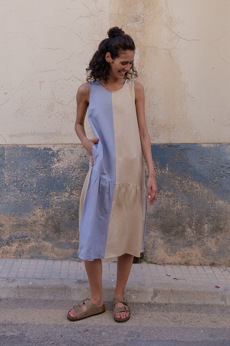 Vestido Positano Celeste