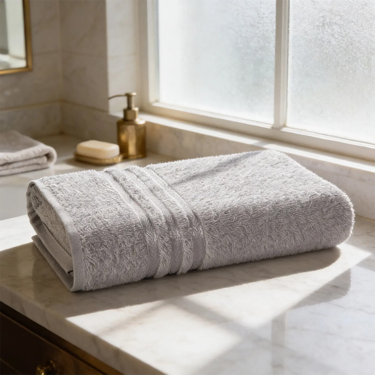 Toalla de Rostro Priori Döhler 50 cm x 70 cm 100% Algodón - GRIS 10784 