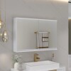 Mueble de baño Alice Suspendido 100cm Blanco con bacha de loza y botiquín Gabriela 90cm Blanco Mueble De Baño Alice Suspendido 100cm Blanco Con Bacha De Loza Y Botiquín Gabriela 90cm Blanco