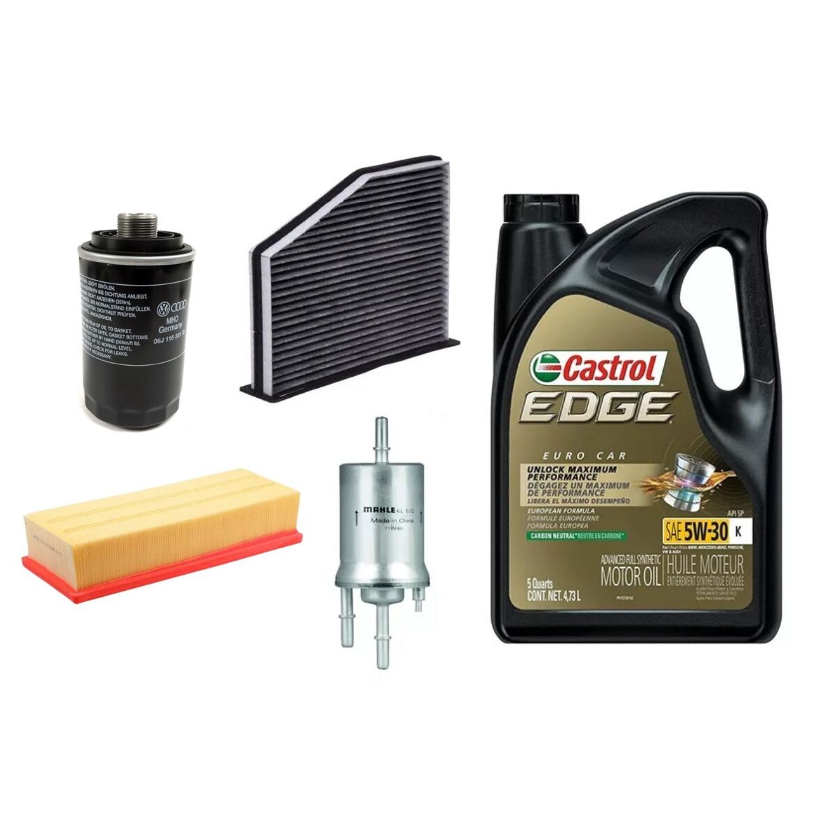 KIT DE FILTROS Y ACEITE 5W30 CASTROL (TSI) 