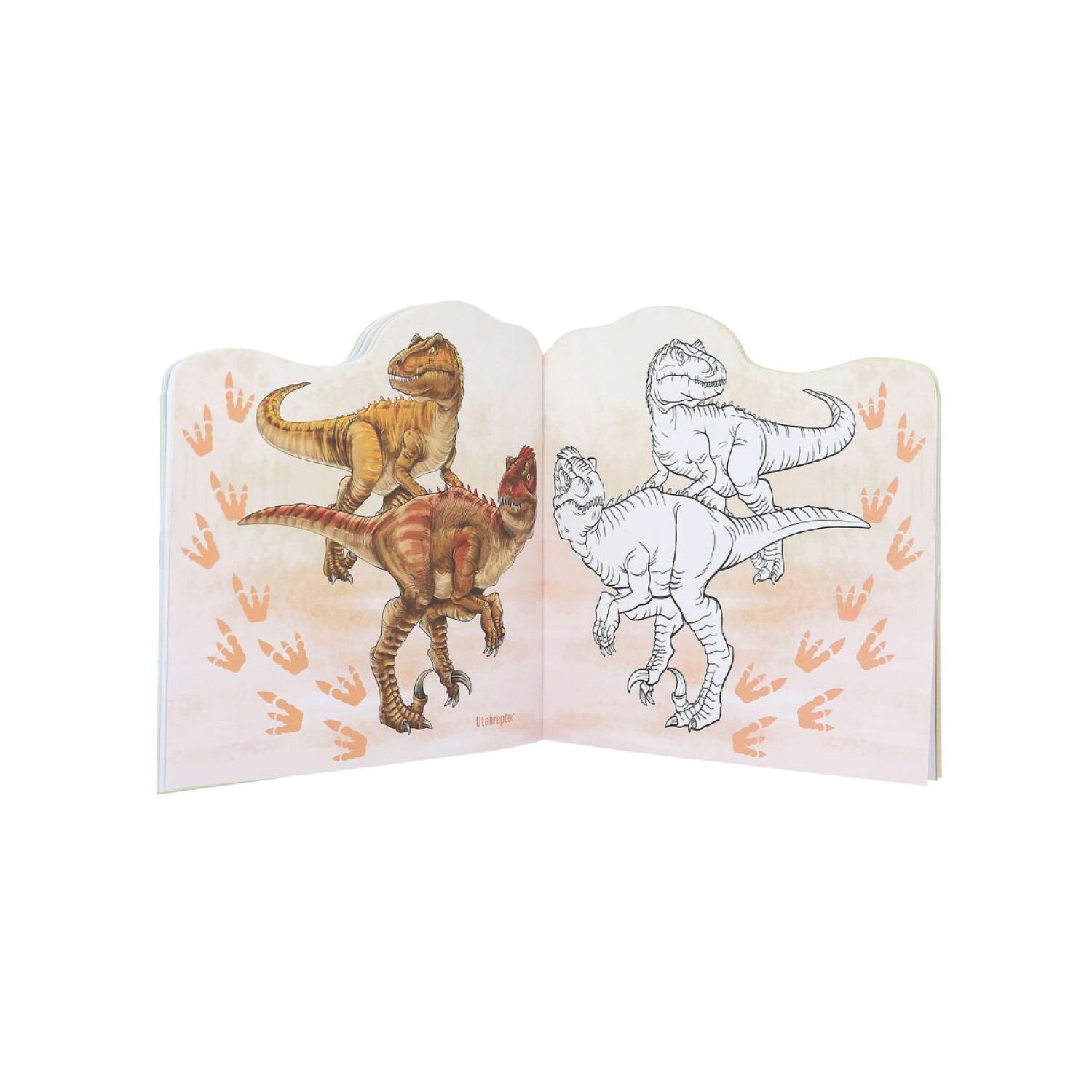 Libro para colorear con stickers Dinosaurios Dino World — Rumba