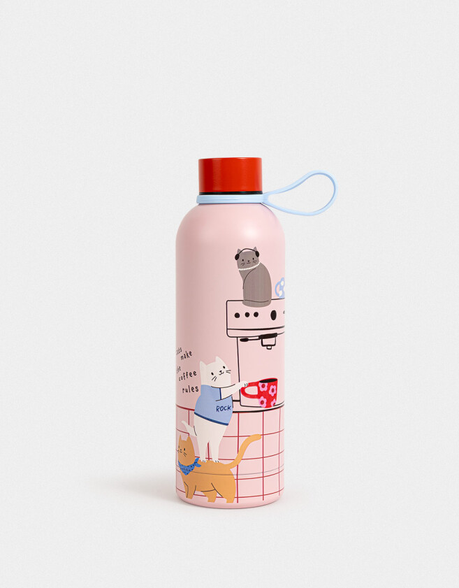 Artículos cocina Botella Metálica Vynil Club - Rosa Claro