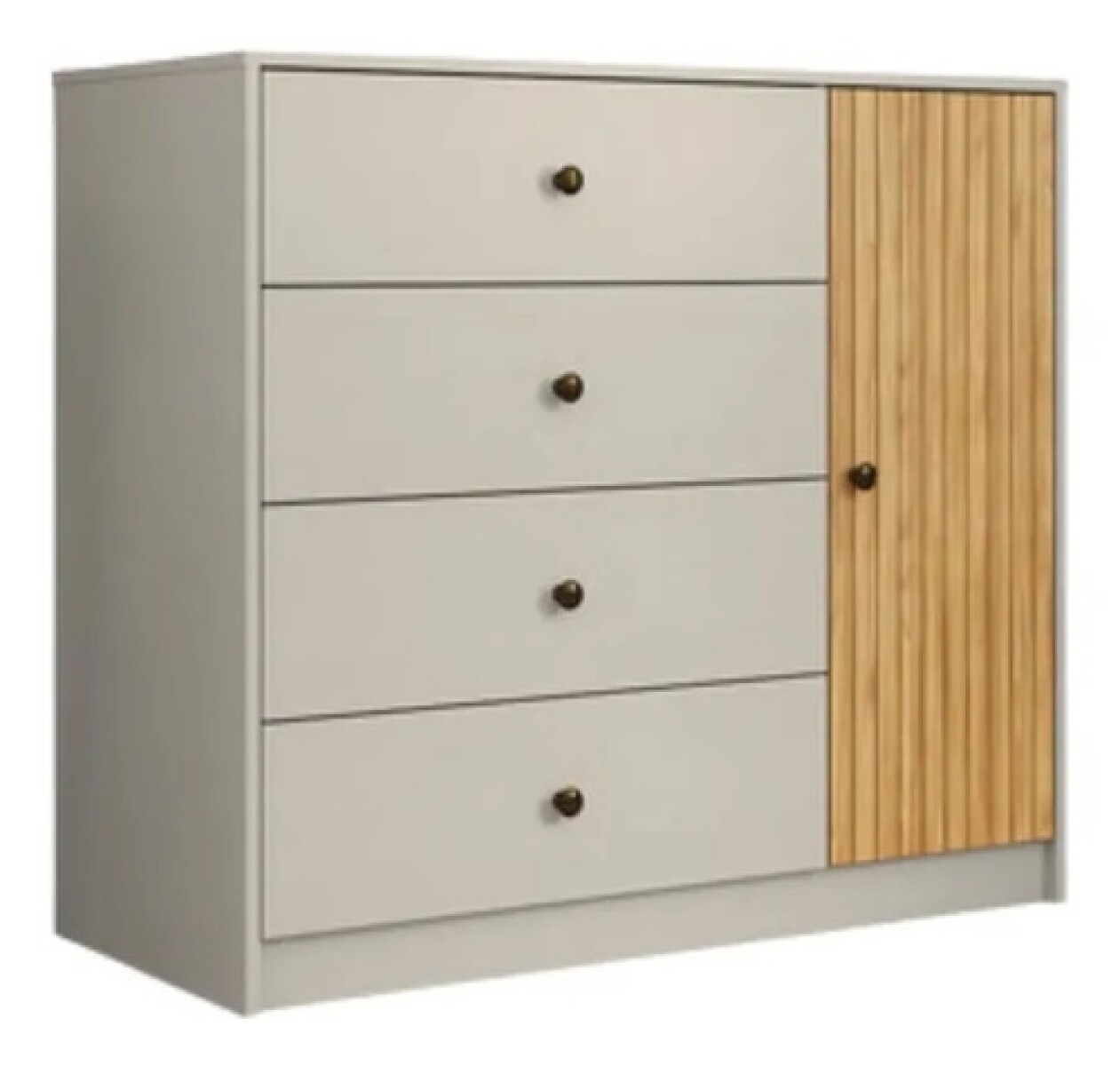 Cómoda Cajonera ComboHome 4 Cajones 1 Puerta Calidad Premium - Blanco 1 