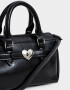 City Romántico Cartera City Con Broche - Negro