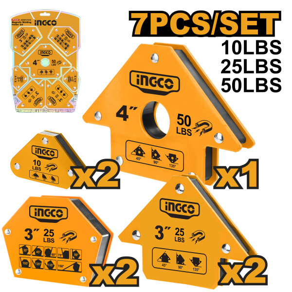 SET X7 ESCUADRA MAGNETICAS INGCO AMWH7002 SET X7 ESCUADRA MAGNETICAS INGCO AMWH7002