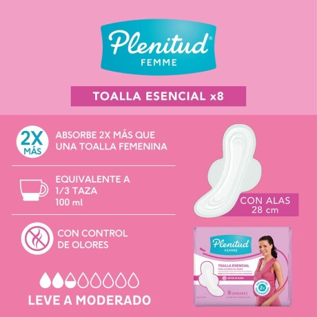 Toallas Femeninas Plenitud Femme Especial 8 Unidades Toallas Femeninas Plenitud Femme Especial 8 Unidades