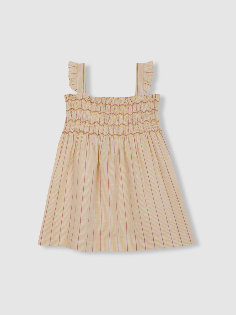 Vestido De Rayas Blanco