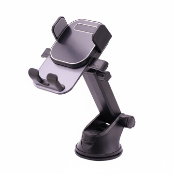 Soporte Celular P/Auto Universal Ajustable Ventosa Brazo Color Negro
