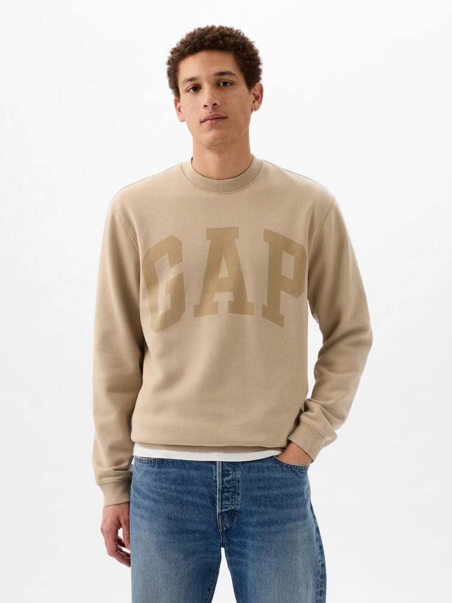 Buzo Deportivo Logo Gap Hombre - Khaki 