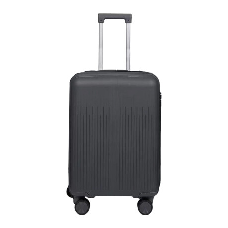 Valija Mediana Rígida Cierre Expandible Candado Ruedas 360° Gris Oscuro