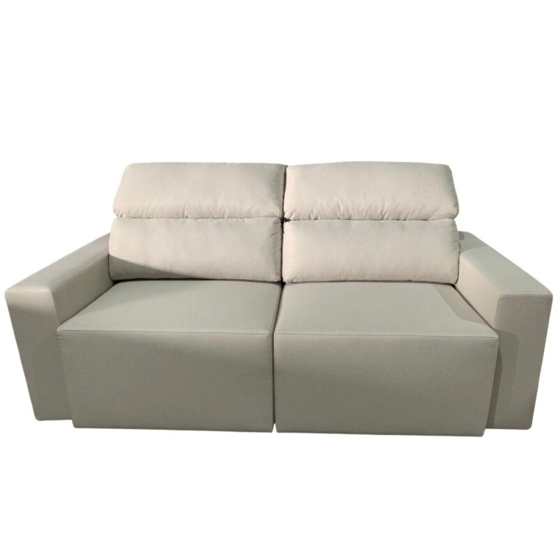 San Bernardo Liso – Sofá Reclinable con Asientos Retráctiles 2.00 - Beige