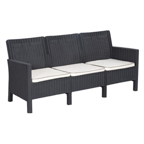 Sofá NOVA exterior resina simil ratan 3 asientos 3 almohadones Sofá NOVA exterior resina simil ratan 3 asientos 3 almohadones