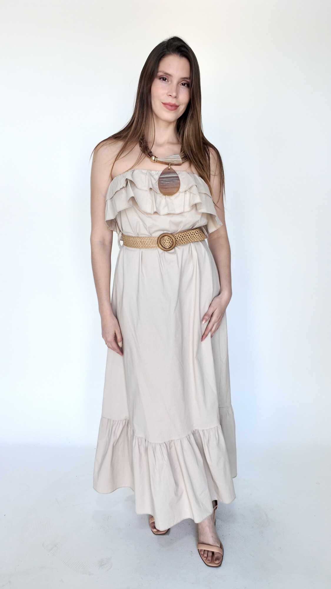 Vestido kurami Beige