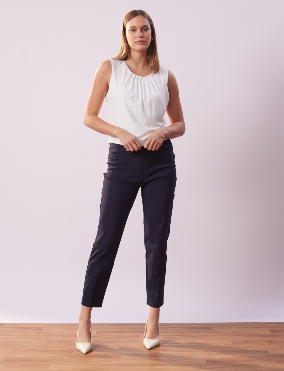 Pantalon Pull On Ankle - Azul 