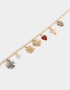 Pulseras Flexibles Con corazón Pulsera Flexible Con Multidijes - Dorado