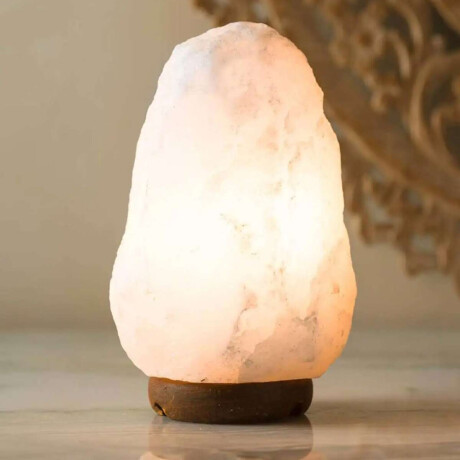 Lámpara De Sal Del Himalaya Blanca Chica