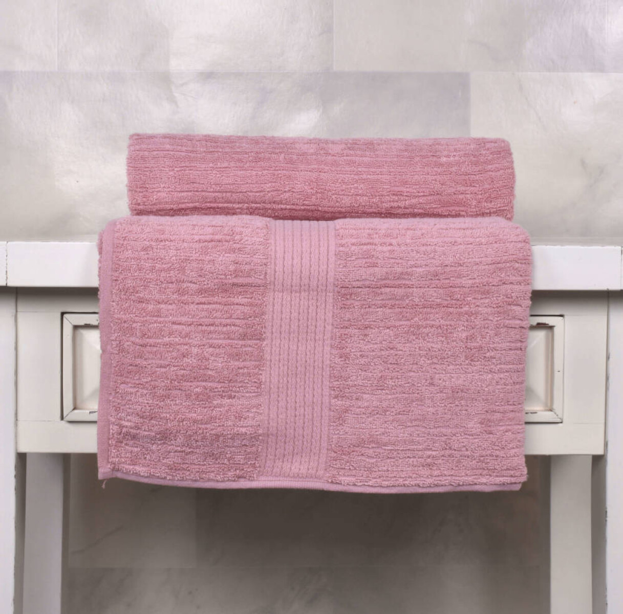 Toallas Hilo Peinado Rosa - Cuerpo Plus 