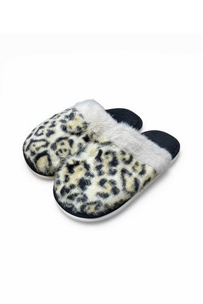 PANTUFLA ANIMAL PRINT Negro