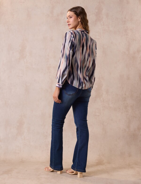 Blusa Printed MULTI/BLANCO