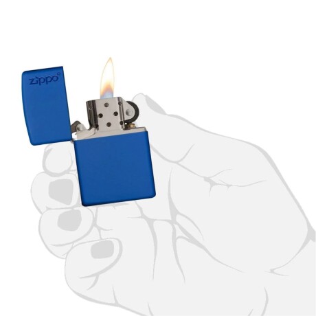 Encendedor Zippo Classic azul royal mate con logo - 229ZL Encendedor Zippo Classic azul royal mate con logo - 229ZL