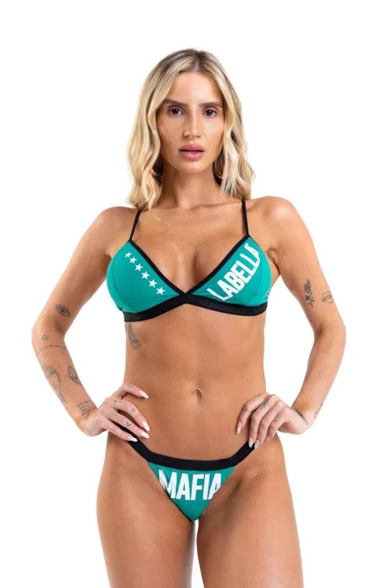 CONJUNTO INTIMO COLOR VERDE BY LA BELLAMAFIA 