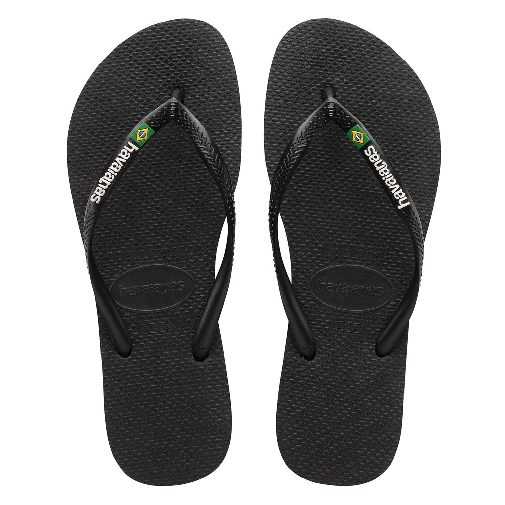 Sandalias Havaianas Slim Brasil Mujer Negro