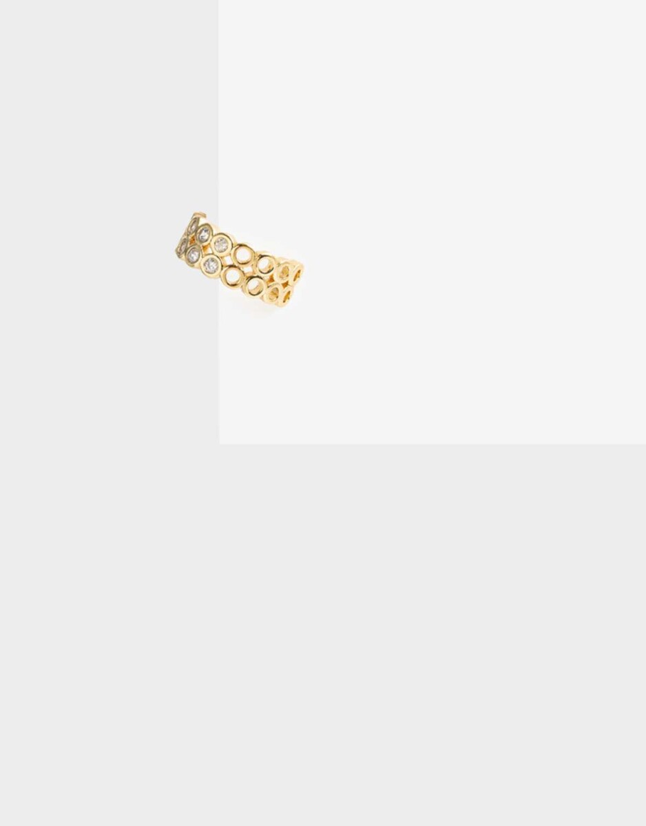 Earcuff Con Cubic Zirconia - Dorado 