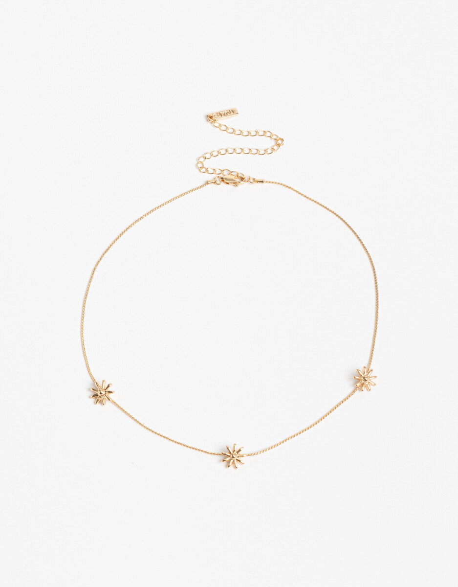 Collar Corto Margarita Bañado En Oro 