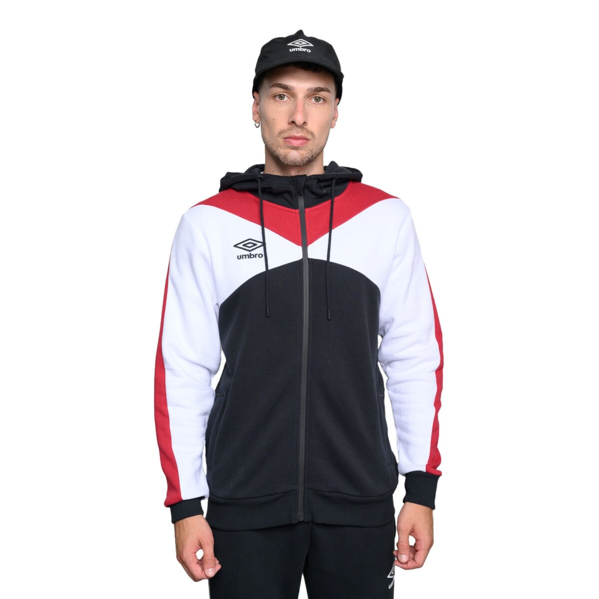 Campera de Hombre Umbro Crafted - Negro - Bordo - Blanco 