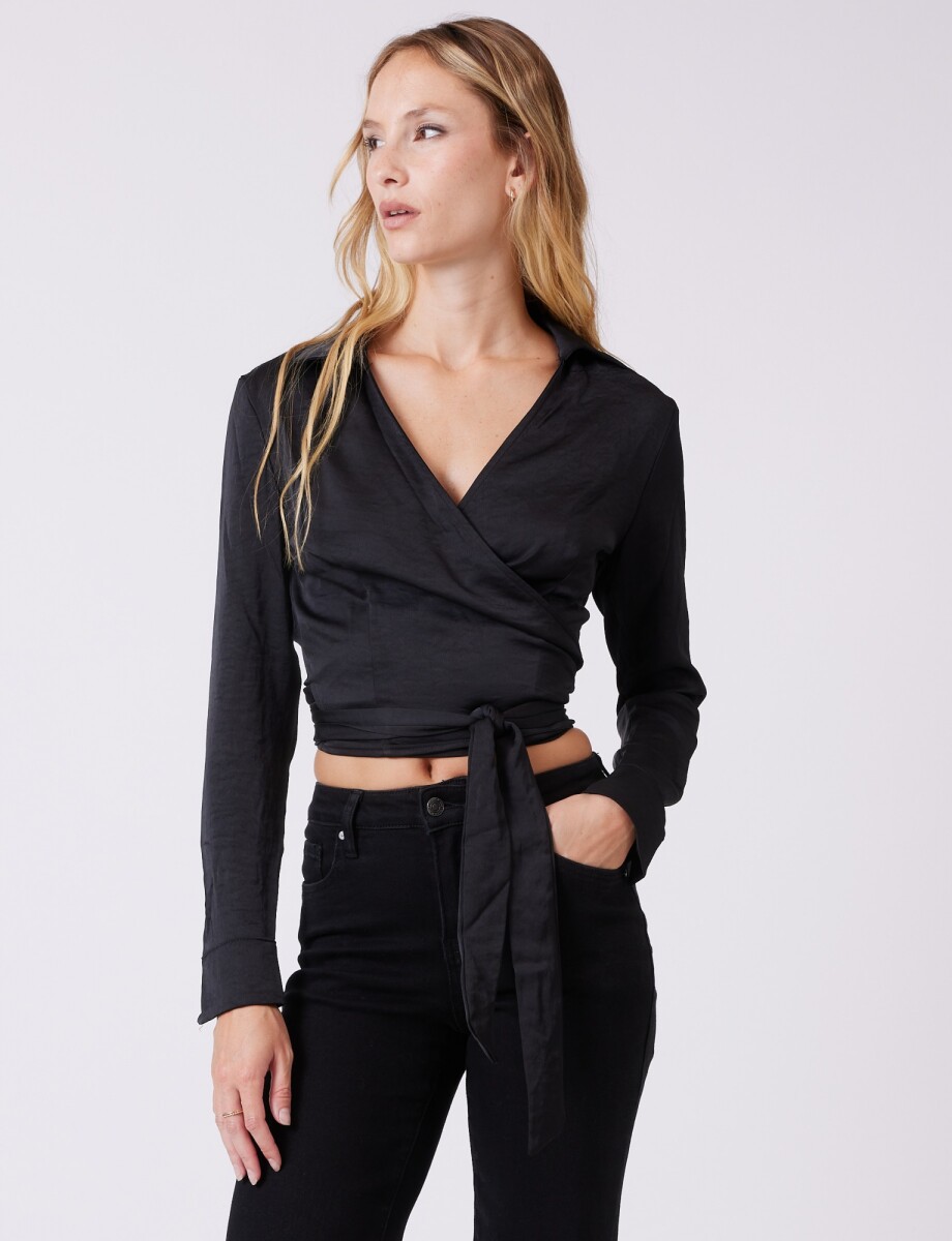 Blusa Cruzada - Negro 