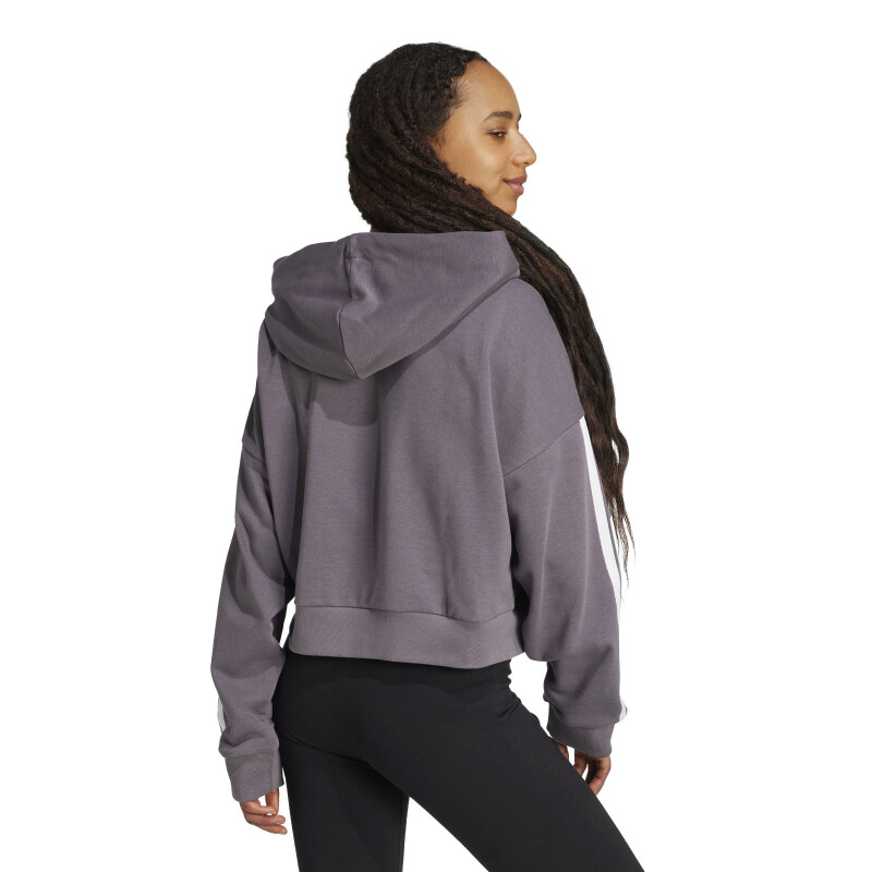 Campera de Mujer Adidas Essentials Zip Gris - Blanco