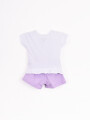 CONJUNTO REMERA + SHORT BASSIA LILA