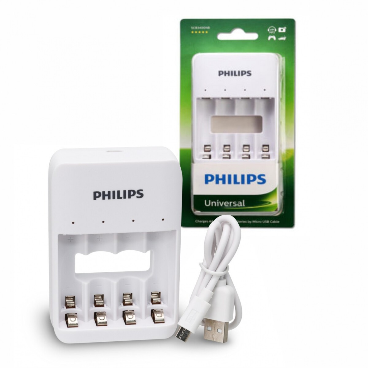 Cargador USB Philips para 4 Pilas Aaa/aa - 001 