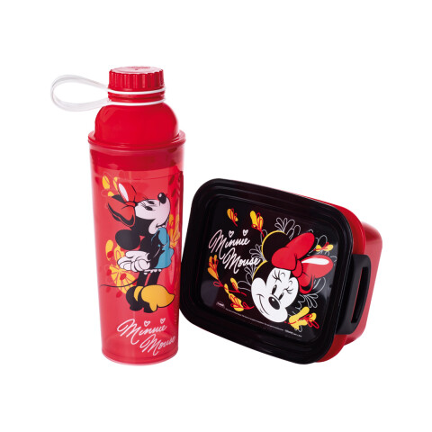 Set x 2 Pote 850 ml y Botella 660 ml Minnie U
